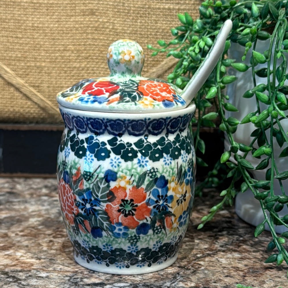 Unikat Ceramic Sugar Jar with Spoon